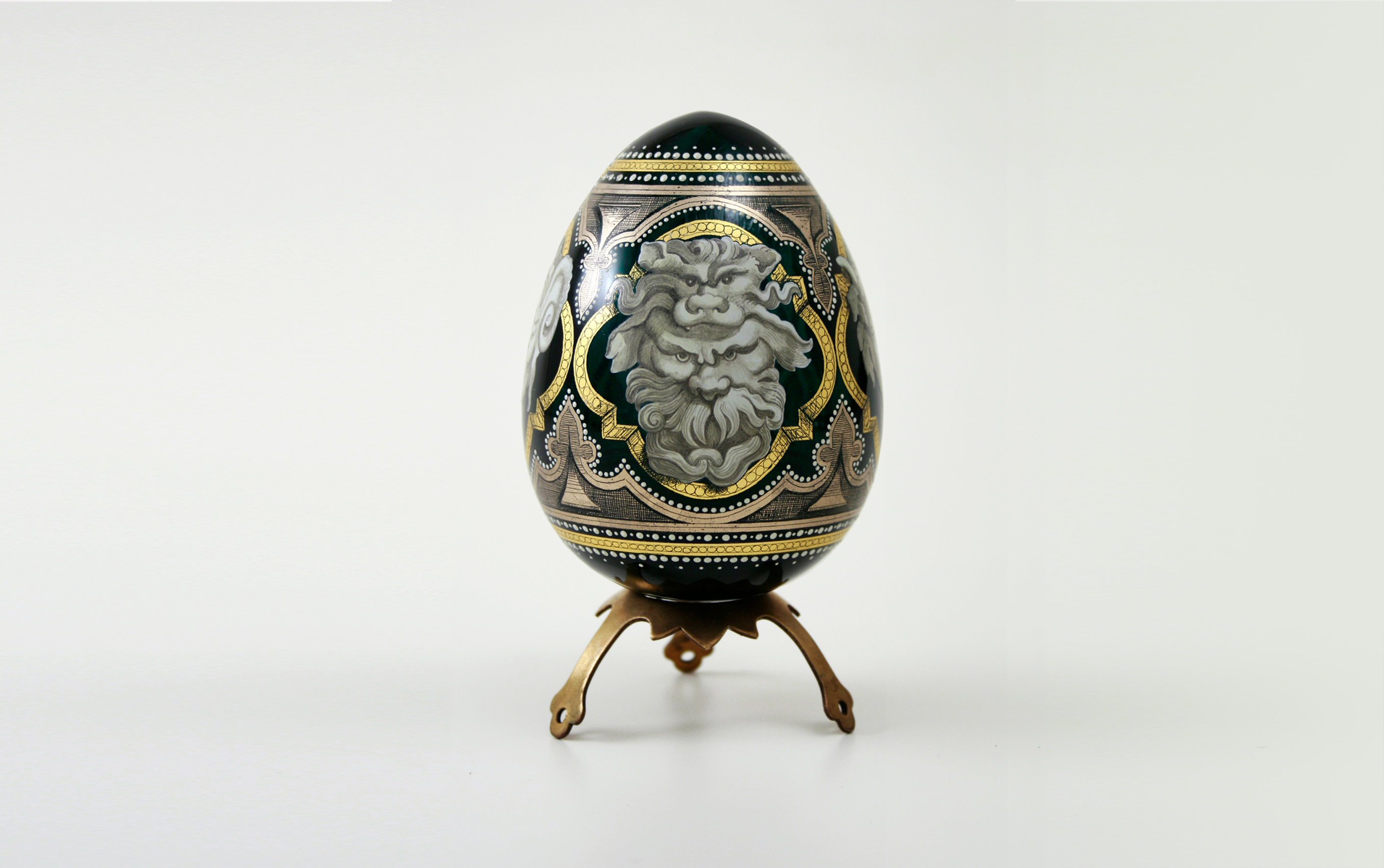 uova in vetro decorato da collezione